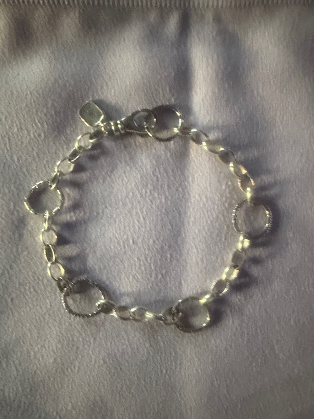 Silpada Sterling Silver Linked Circle Charm Bracelet - Women Jewelry